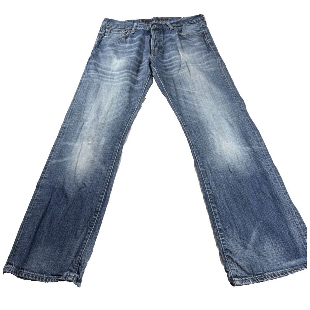 Ezra Fitch Vintage Y2K Men’s Bootcut Jeans Light Wash 34x34 SELVEDGE